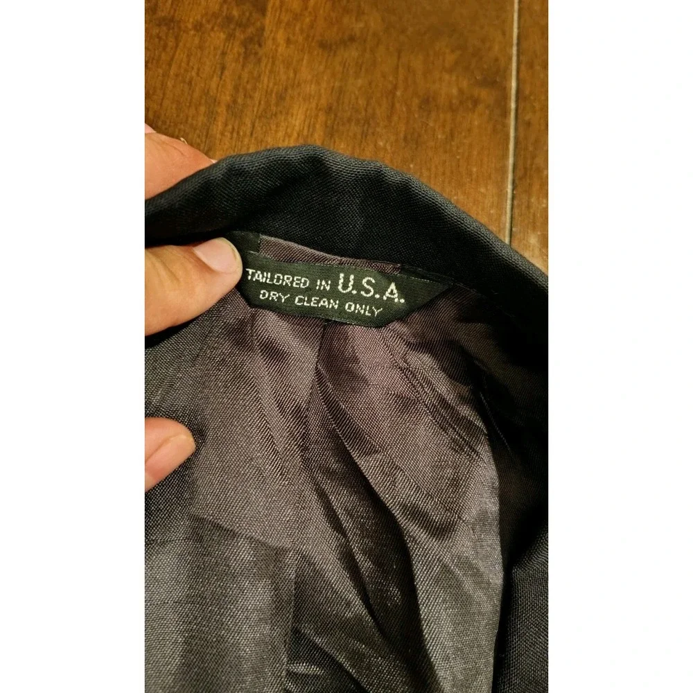 Botany 500 Vintage Mens Blazer Sport Coat Two Button Tailored in USA Black